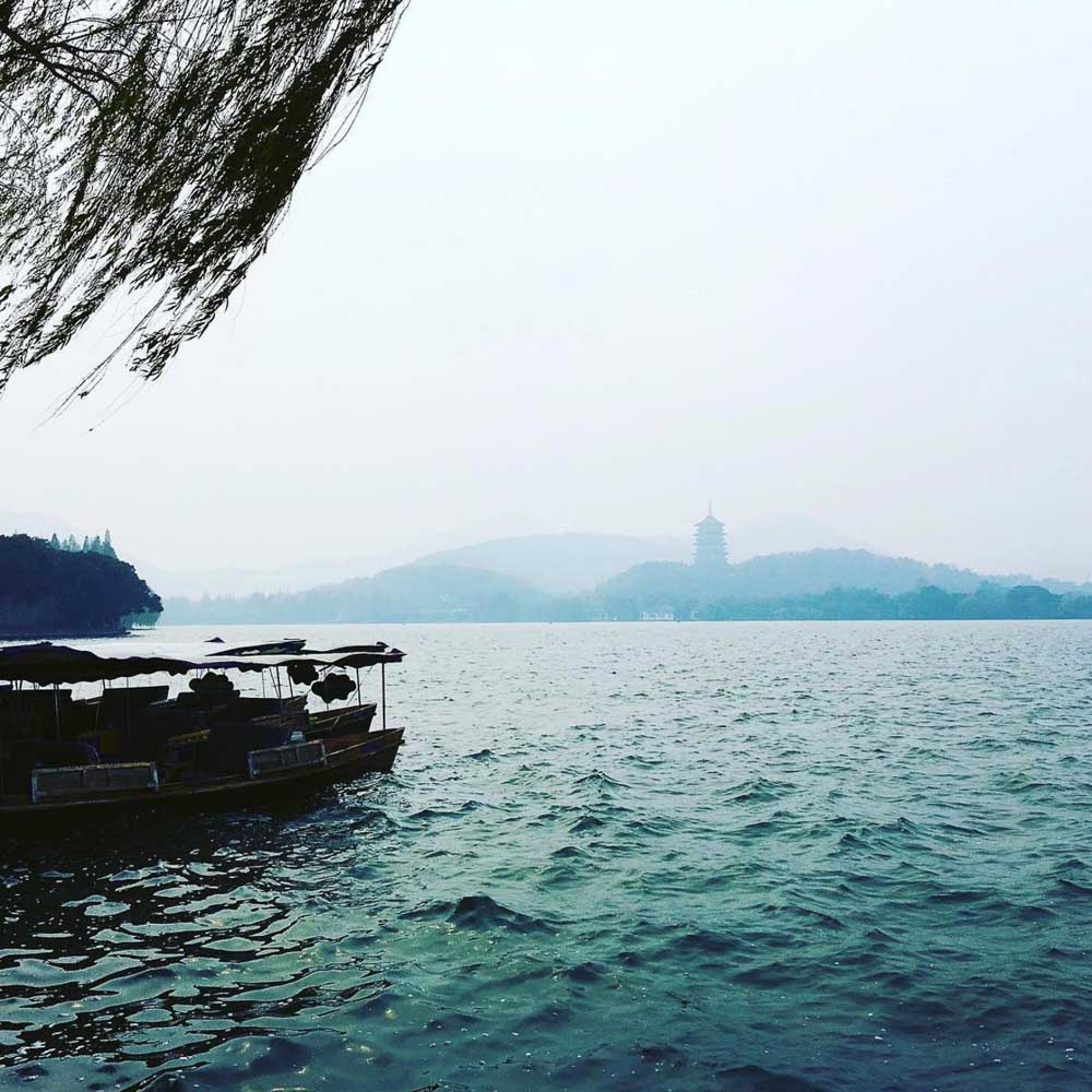The Travel Intern – View of the pagoda in the distant in West Lake, Hangzhou