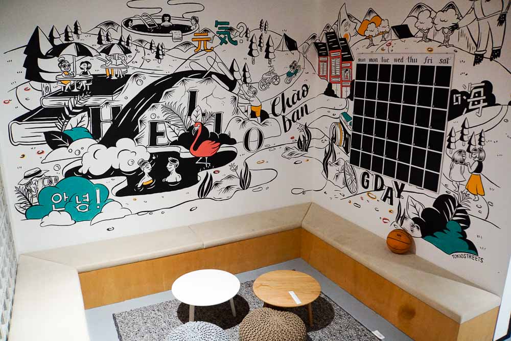 Graffitti Wall at Airbnb's Singapore Office