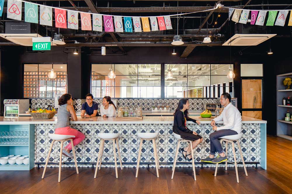 Main Pantry area at Airbnb's Singapore Office