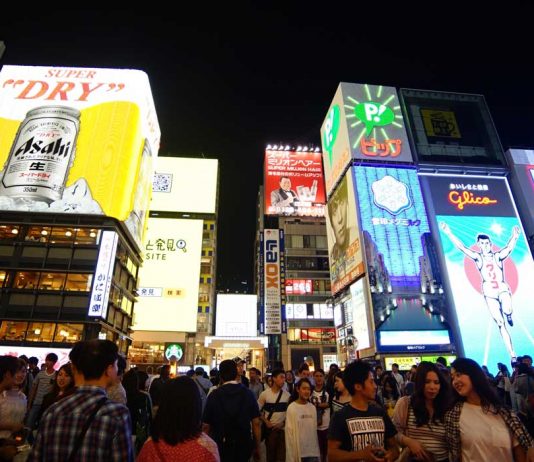 Osaka Budget Guide – Travel for under $70 a day including accommodation Bright neon signs on Dotonbori area