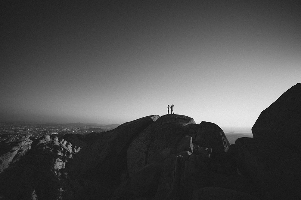 Sunset from Bukhansan Baegundae peak