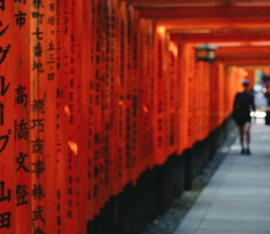 Kyoto Budget Guide – Travel for under $70 a day, including accommodation Torii Gates lining pavement Fushimi Inari Shrine - Kyoto Budget
