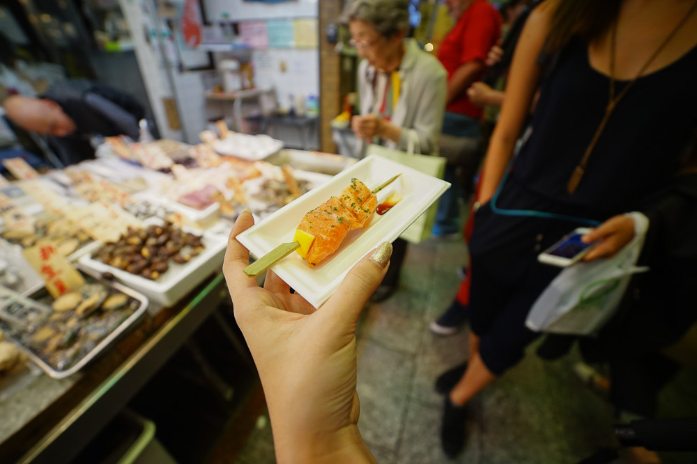 Marinated Salmon Belly from Nishiki Market - Kyoto Budget