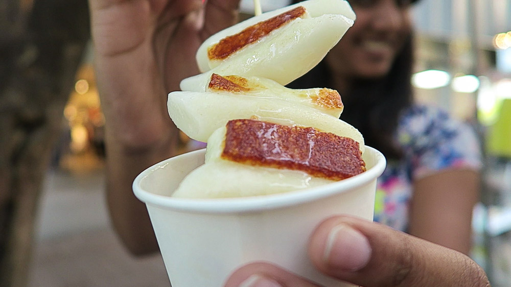 Ricecakes with Cheese - Food in Seoul