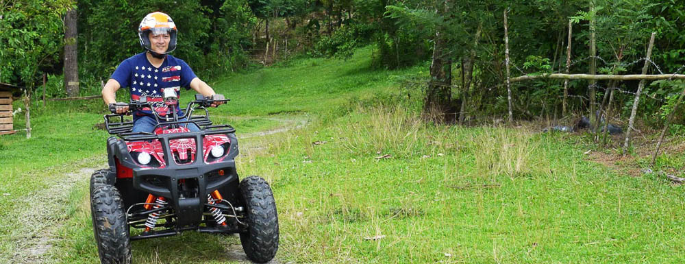 Quad Bike outside of Kota Kinabalu in Kiulu! Experience the countryside and marvel at nature while riding up and down rolling hills. Things to do in Kota Kinabalu
