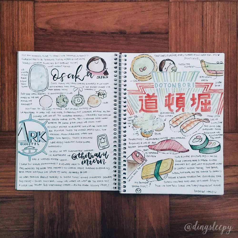 visual diary how to complete japan