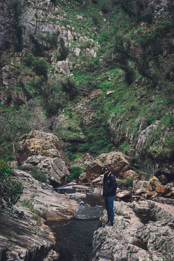 Anders at MacKensie Falls - Camping in Grampians