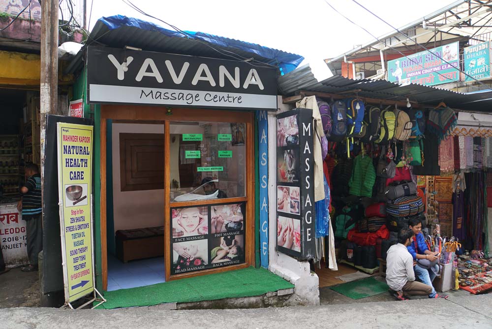 Tibetan Massage shop in Dharamshala (McLeod Ganj)