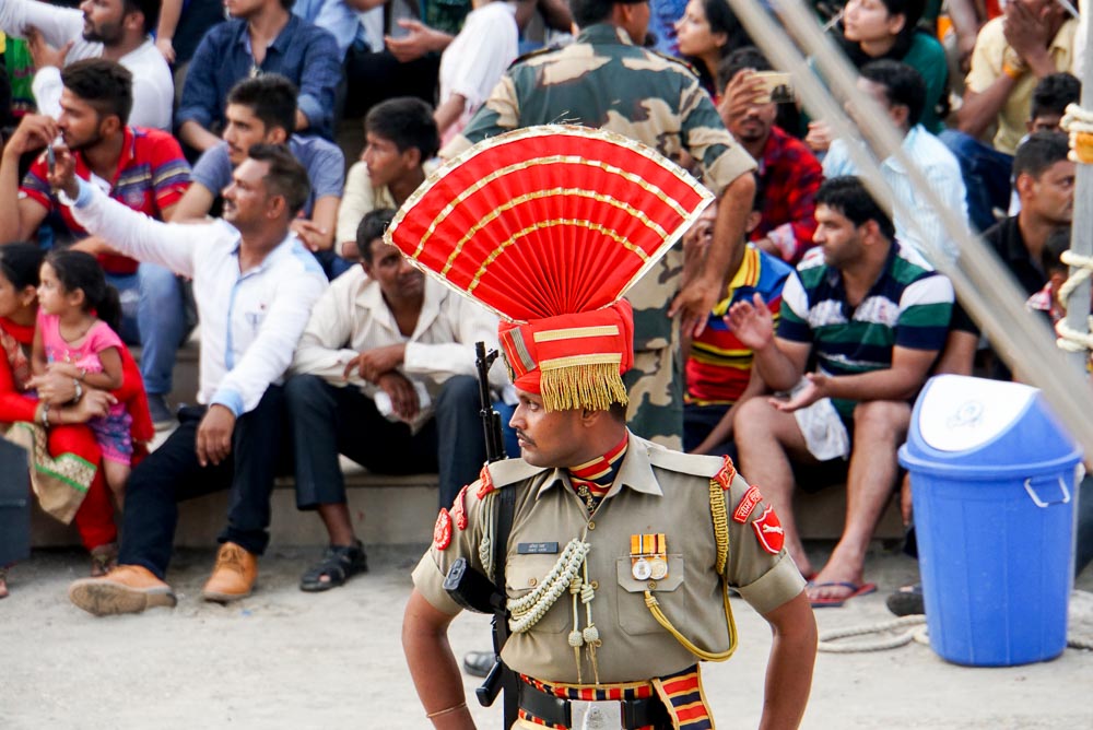 Soldier at the Wagah Border Ceremony