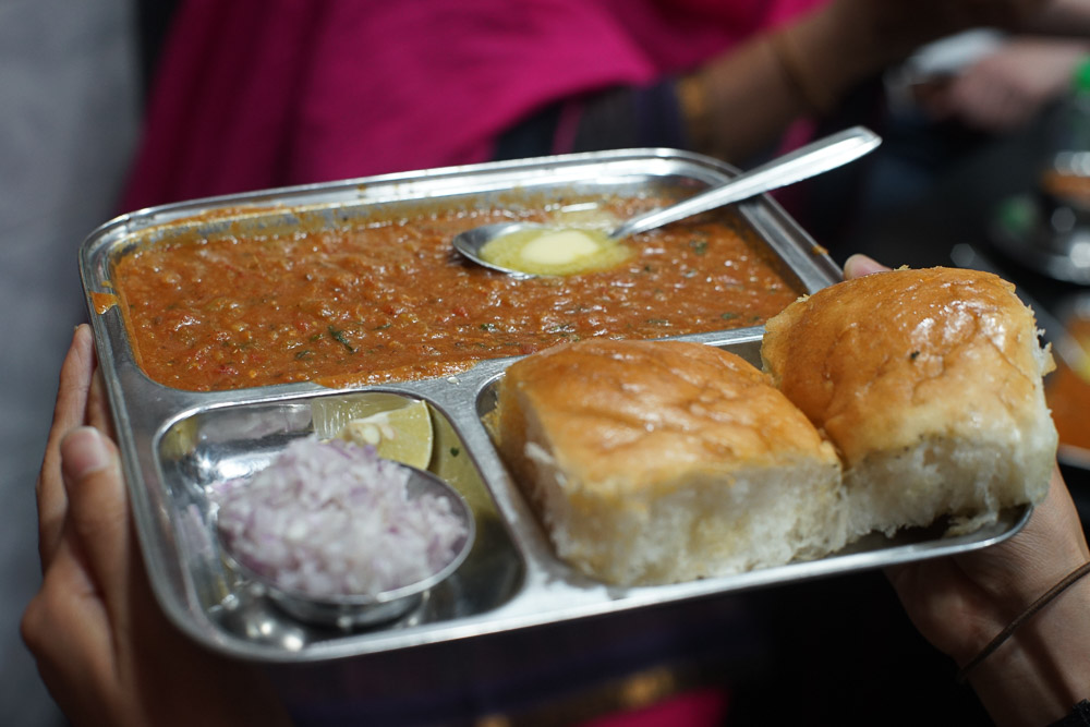 Plate of Pav Bhaji Novelty Tea House - Chennai Guide