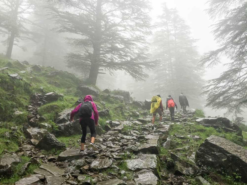 Triund Trek Monsoon-At the start of the trek