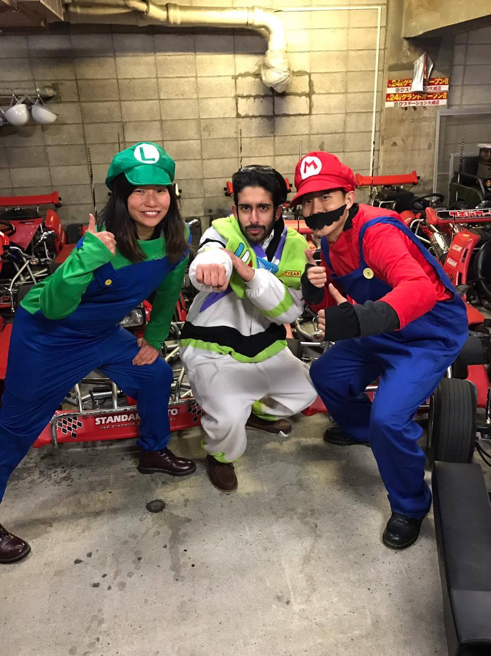 Travel Intern Team in Mario Suit - Quirky Tokyo Guide