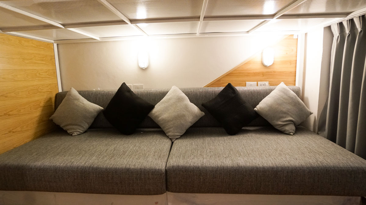 Sofa in the dormitory at Bed One Block Hostel - bed one block review 11