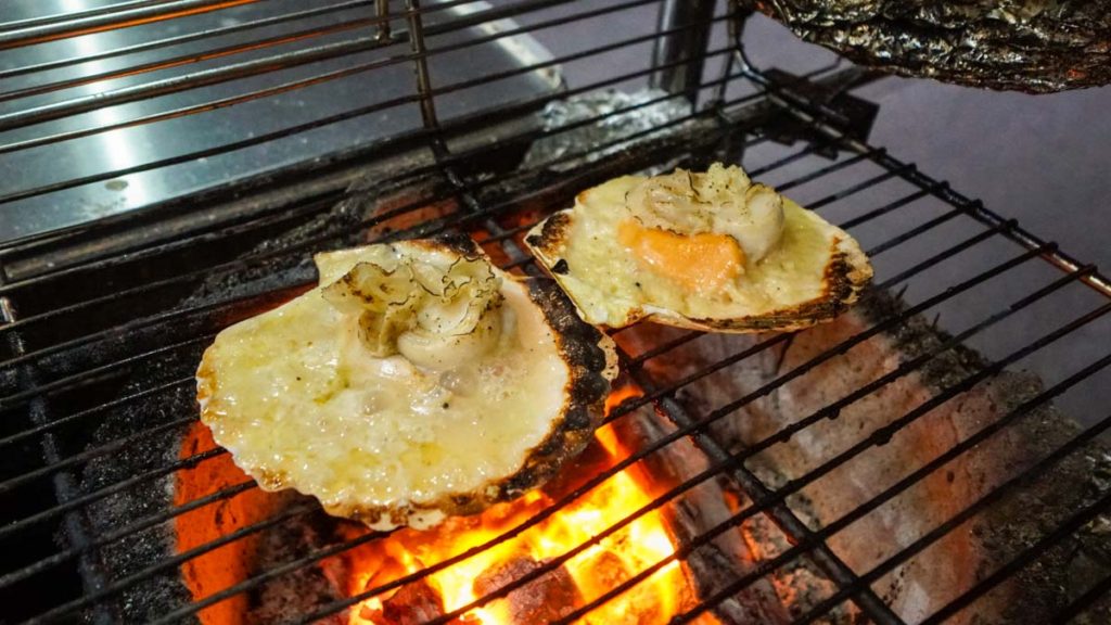 Grilled Scallops with Cheese and Garlic at Tai O Fishing Village - hong kong food journey