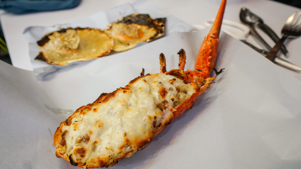 Grilled Lobster with Cheese and Garlic at Tai O Fishing Village - hong kong food journey 17