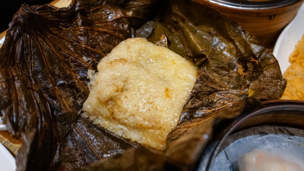 Sticky Rice Pocket with Chicken at Ding Dim 1968 - hong kong food journey 26
