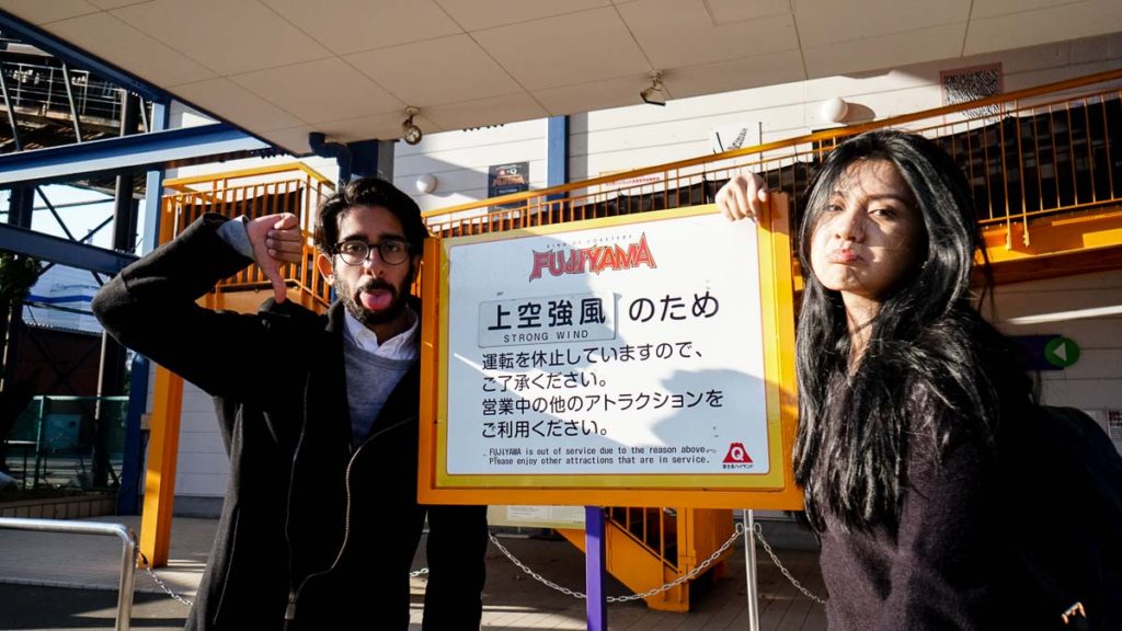 Ride closure at fuji-q-highland