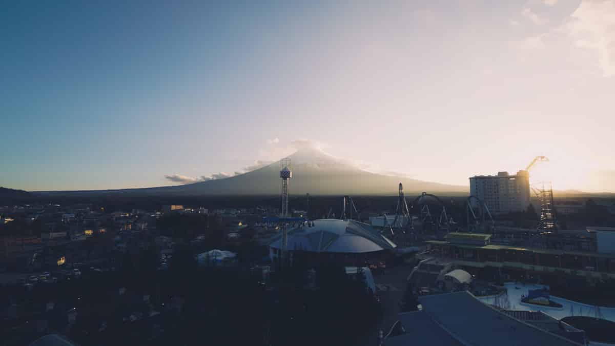 View of Mount Fuji from the ferris wheel at Fuji Q Highland - love in tokyo 10
