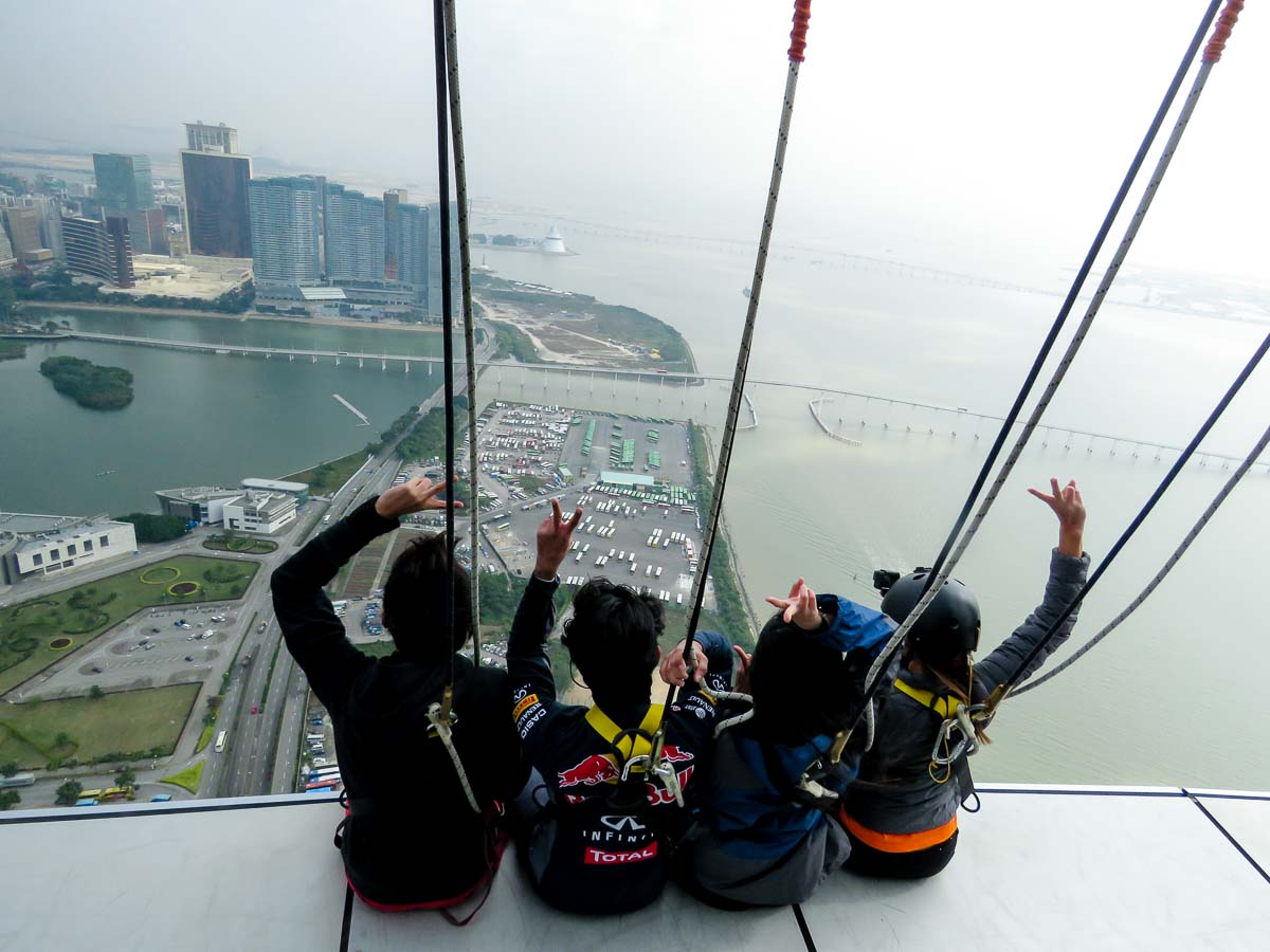 The TTI crew - Macau Tower Bungy