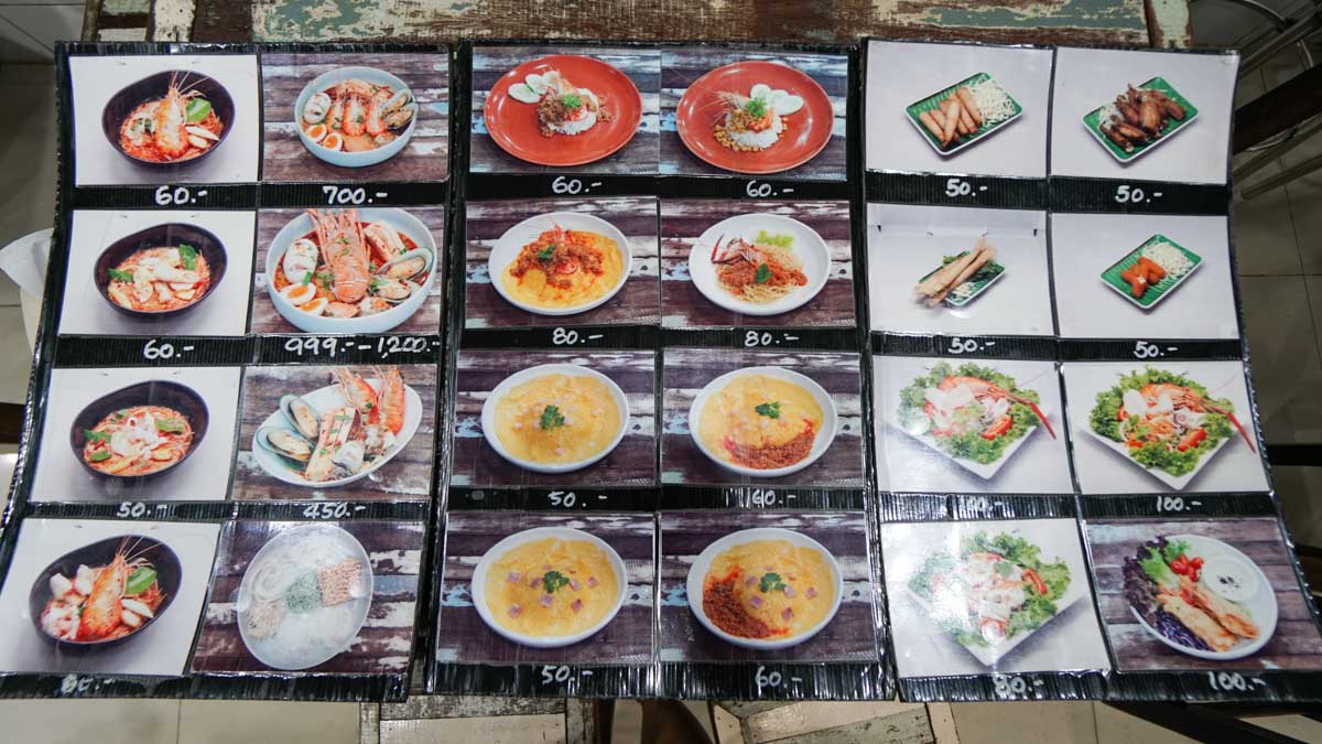 Pee Aor Tom Yum Goong Menu - Bangkok City Guide