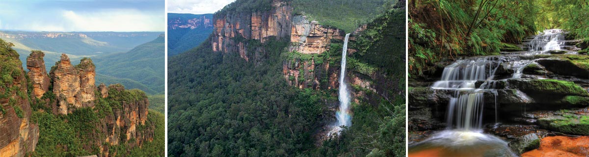 3 main attractions at the blue mountains in Sydney