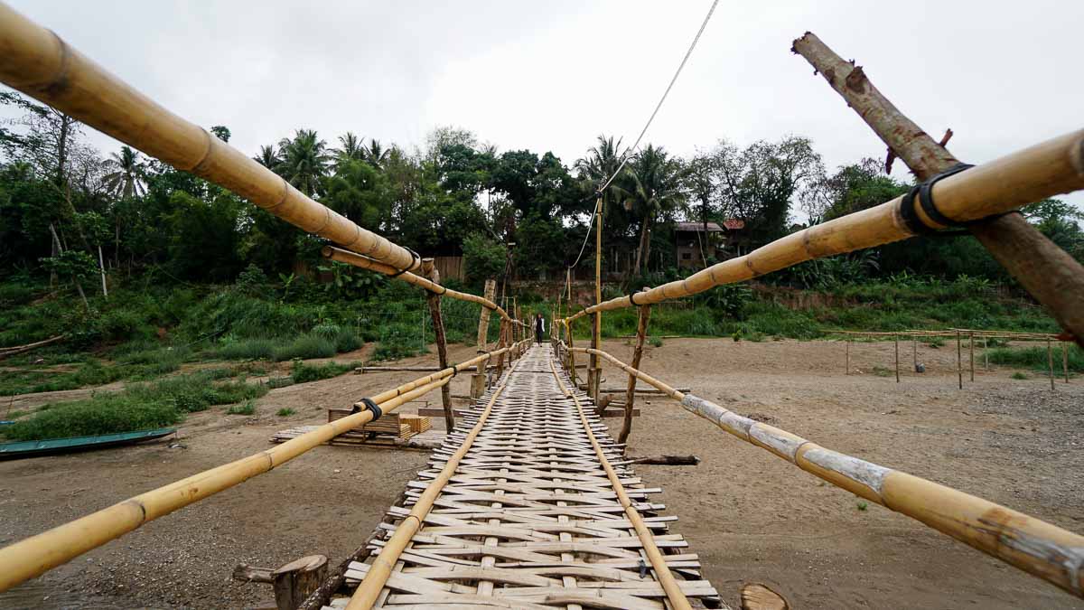 Bamboo bridge - Luang Prabang itinerary