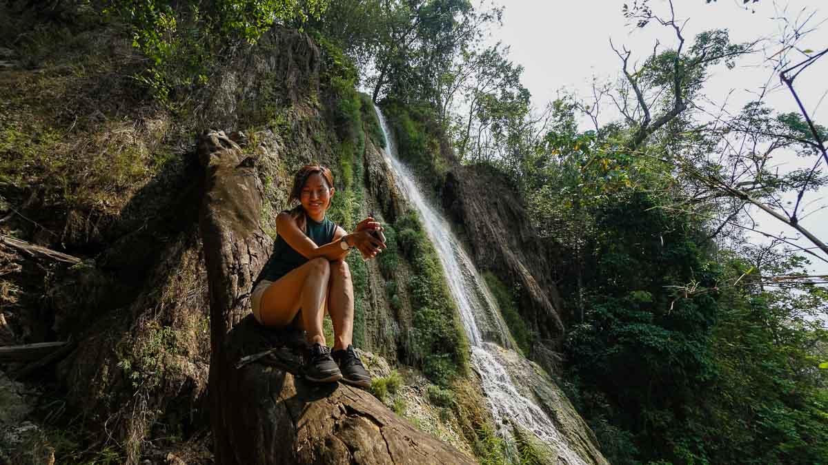 Trekking to the top of Hoi Khua waterfall - Luang Prabang itinerary