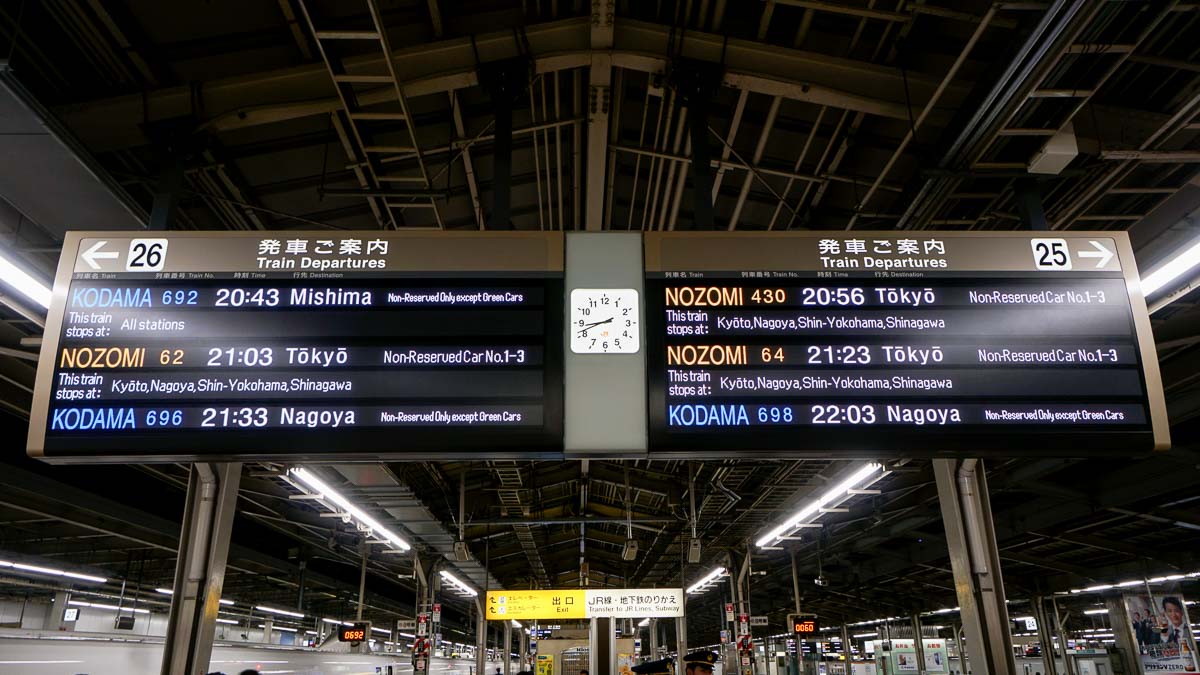 Train Platform Signs - Travelling Around Japan