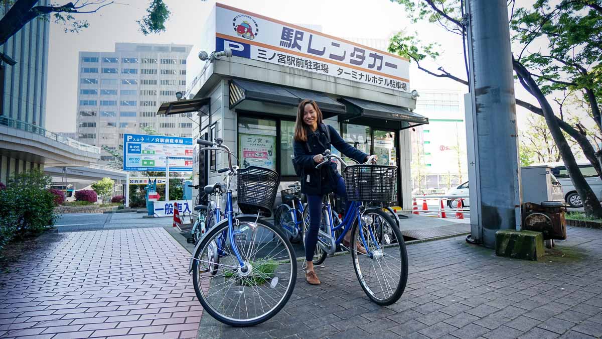 Ekirin bicycle rental in Kobe - Backpacking in Japan Itinerary with the JR Pass