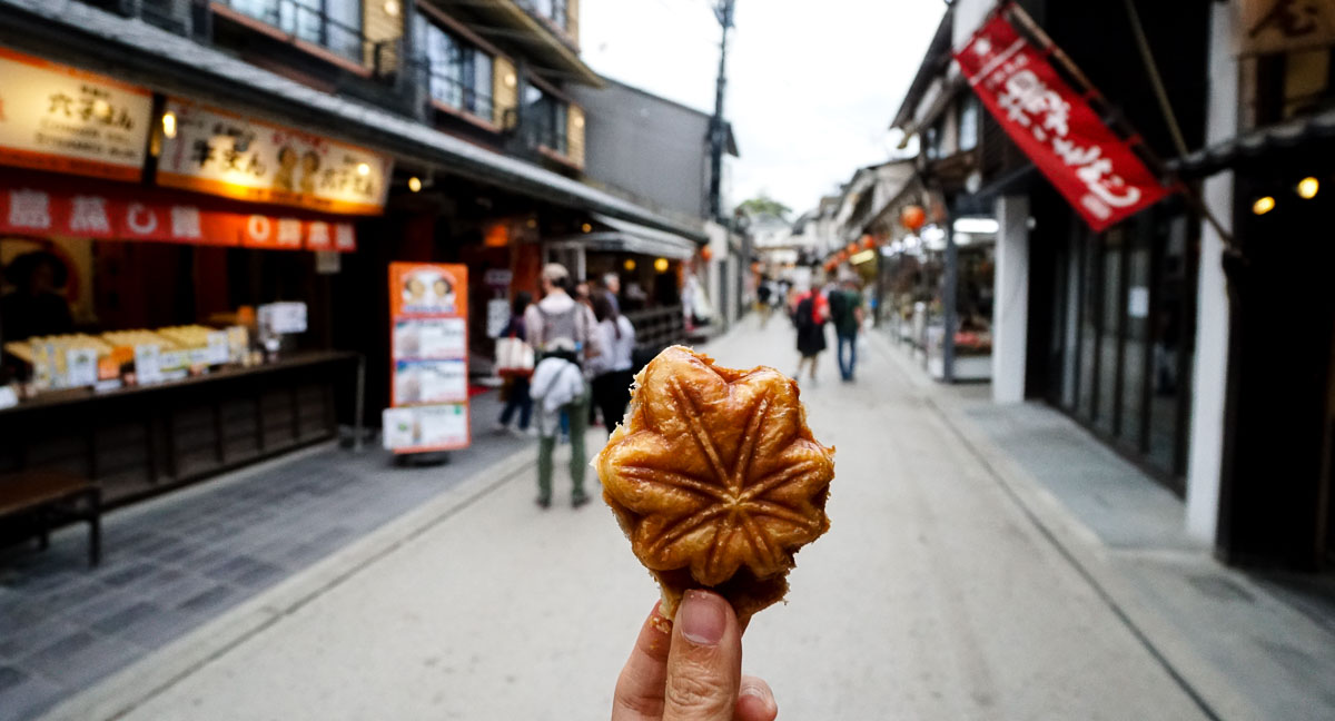 Maple leaf snack - Kansai Hiroshima JR Pass Japan Budget Itinerary