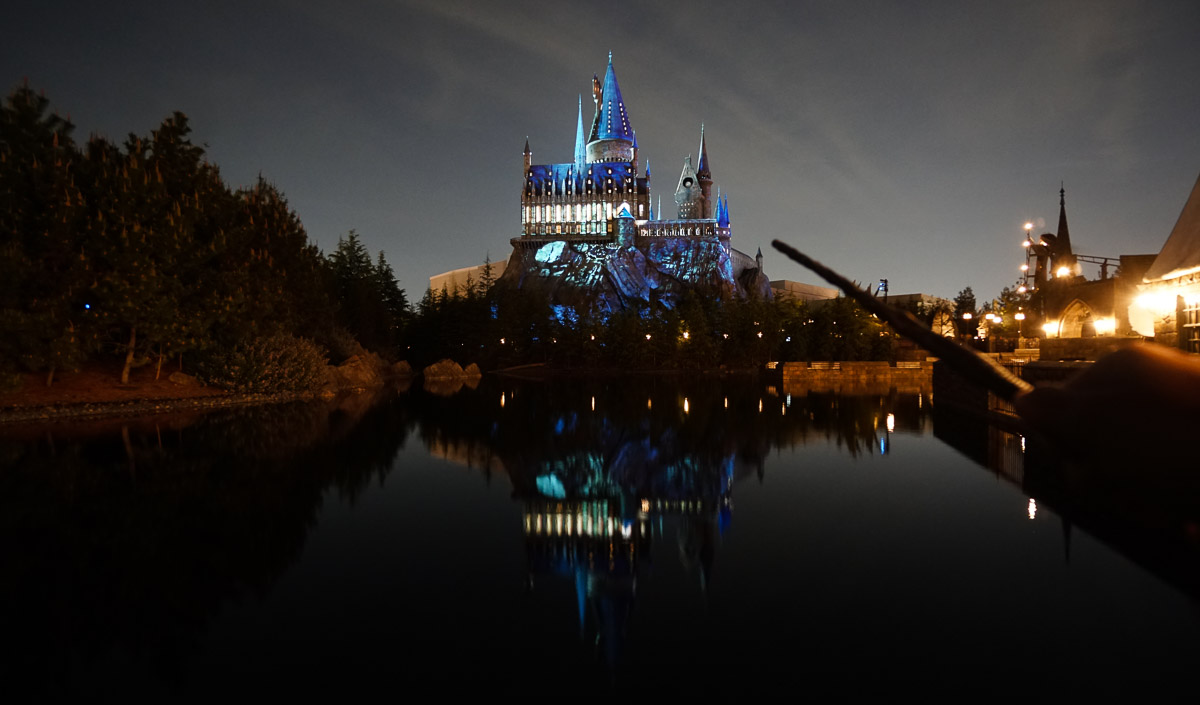 USJ Hogwarts Castle at night - JR Pass Japan Budget Itinerary