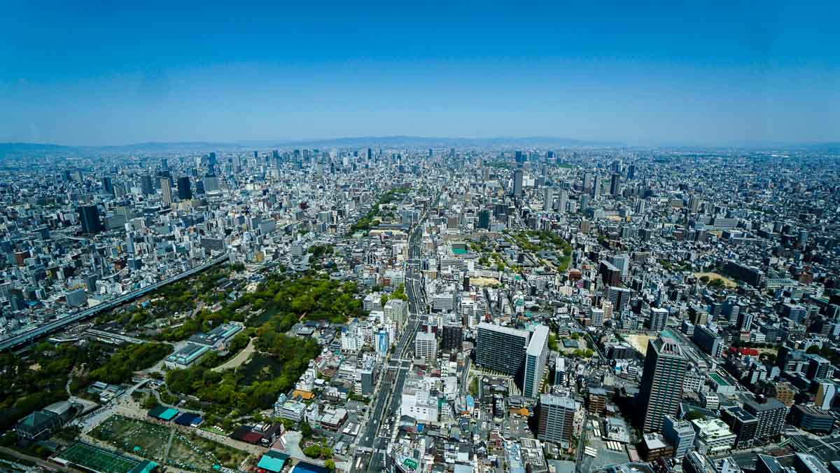 View from Harukas300 - Kansai-Hiroshima JR Pass Japan Budget Itinerary
