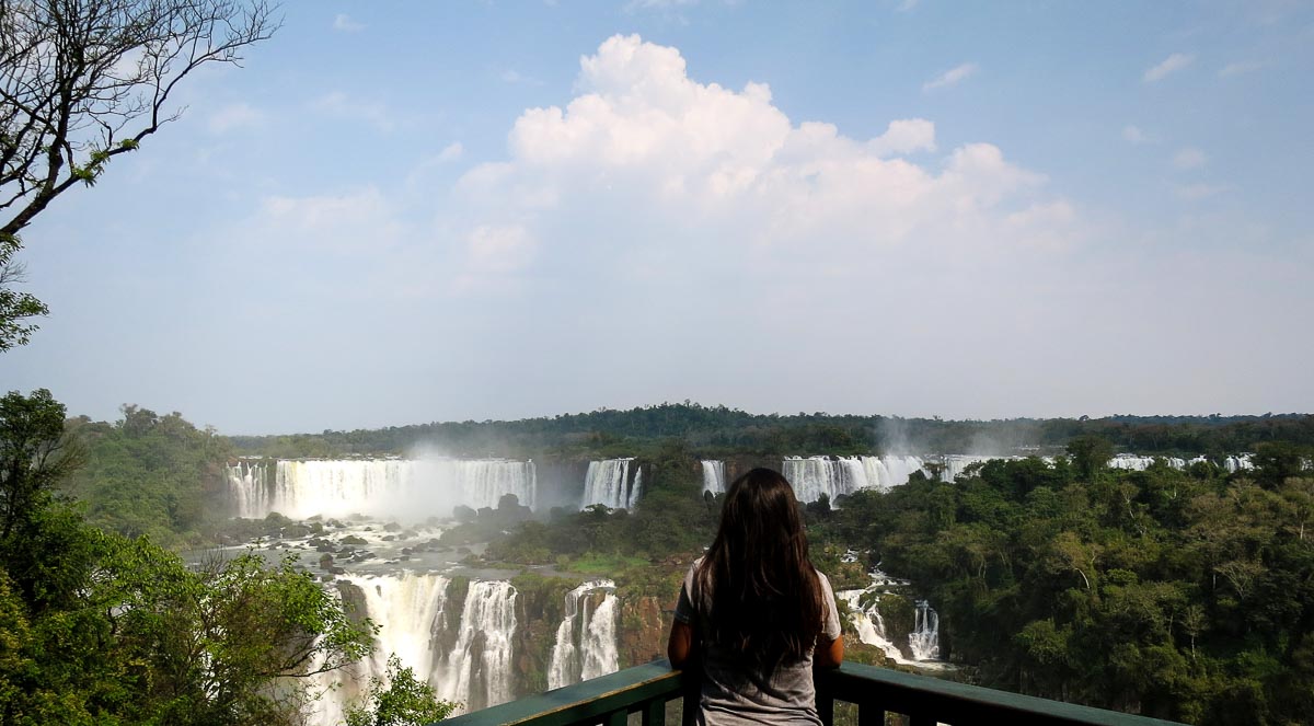 Admiring Iguazu Falls from the Brazilian side - Solo Female Singaporean Traveller