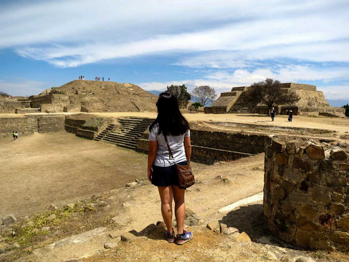 Contemplating life at the ruins of Monte Alban - travel solo for a year
