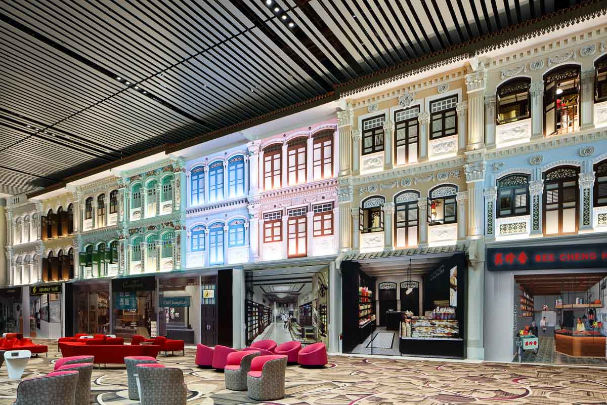 Heritage zone shophouses at Changi T4