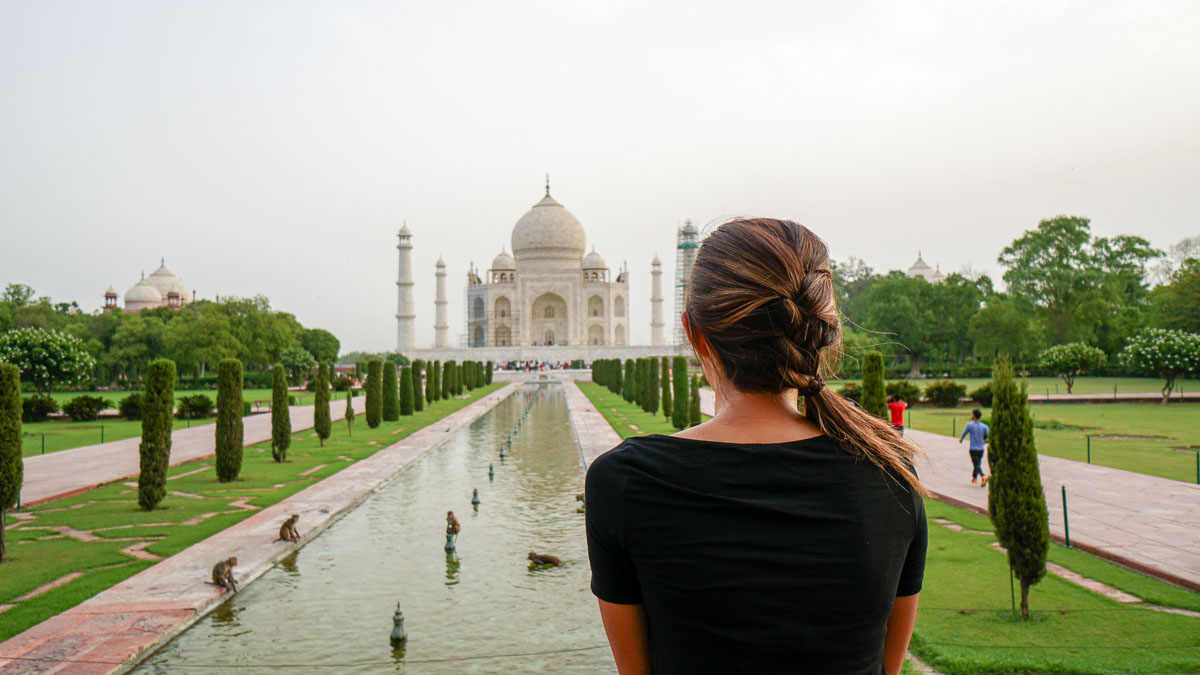 Looking at the Taj Mahal - First Timers Guide to India