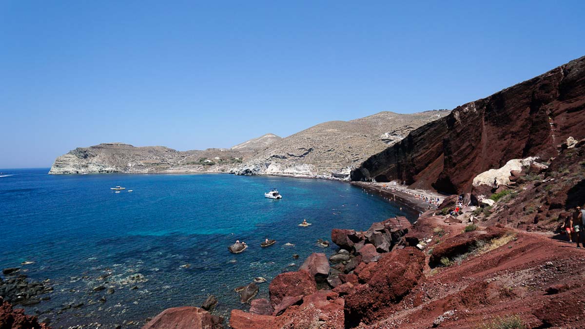 Red Beach in Santorini - Greece Budget Itinerary