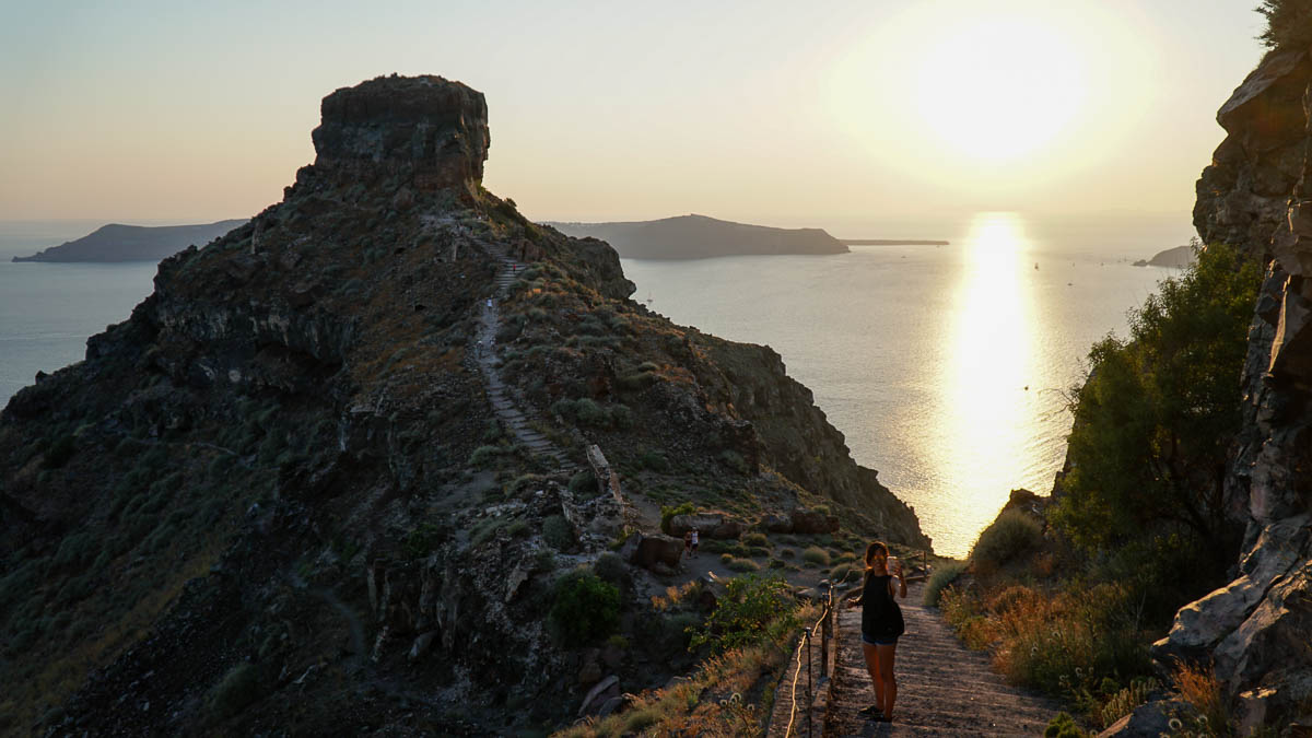 Skaros Rock in Santorini - Greece Budget Itinerary