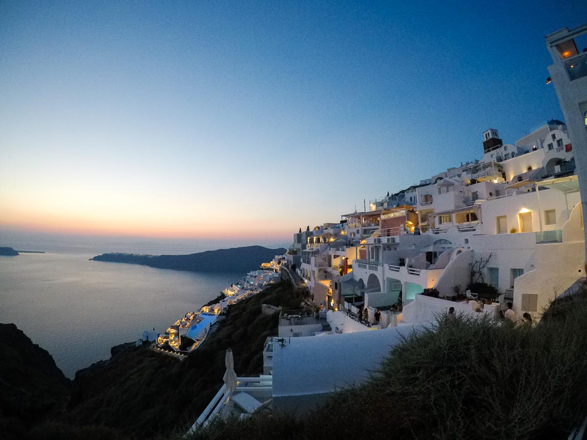 Sunset in Oia Santorini - Greece Budget Itinerary