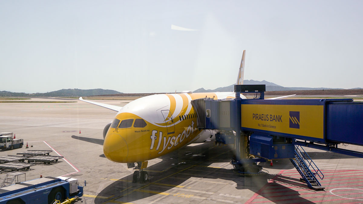 Scoot flight in Athens - Greece Budget Itinerary