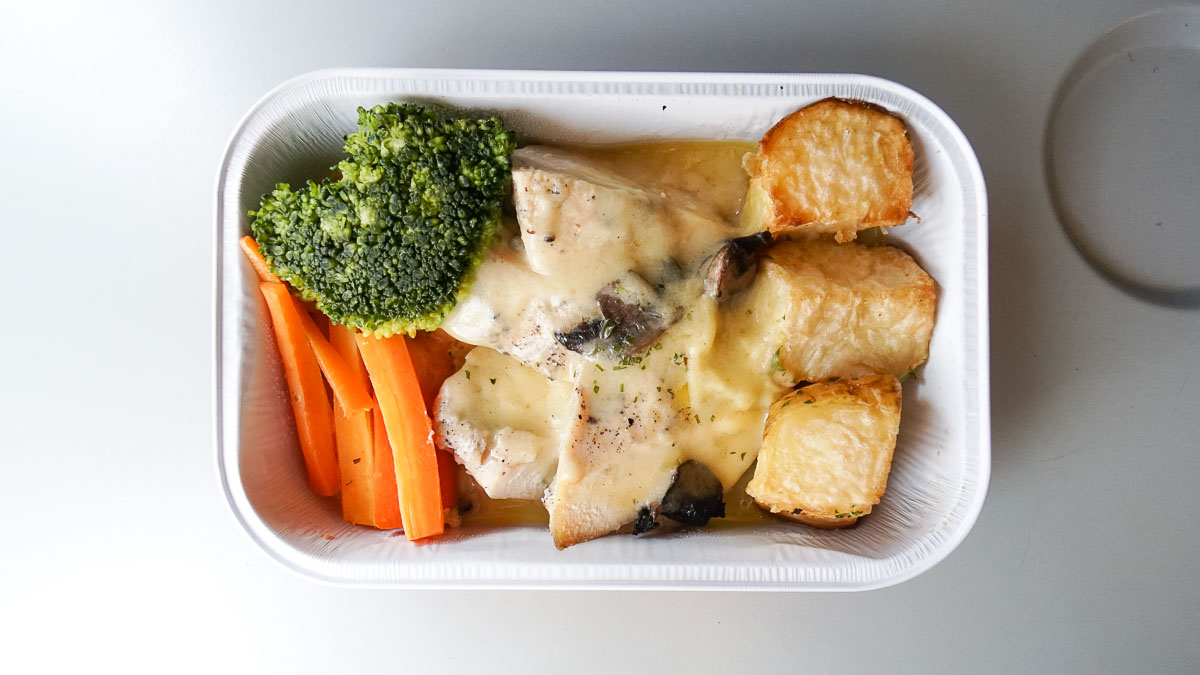 AirAsia Meal Roast Chicken with Dijon Creamy Mushroom Sauce - Yogyakarta Itinerary