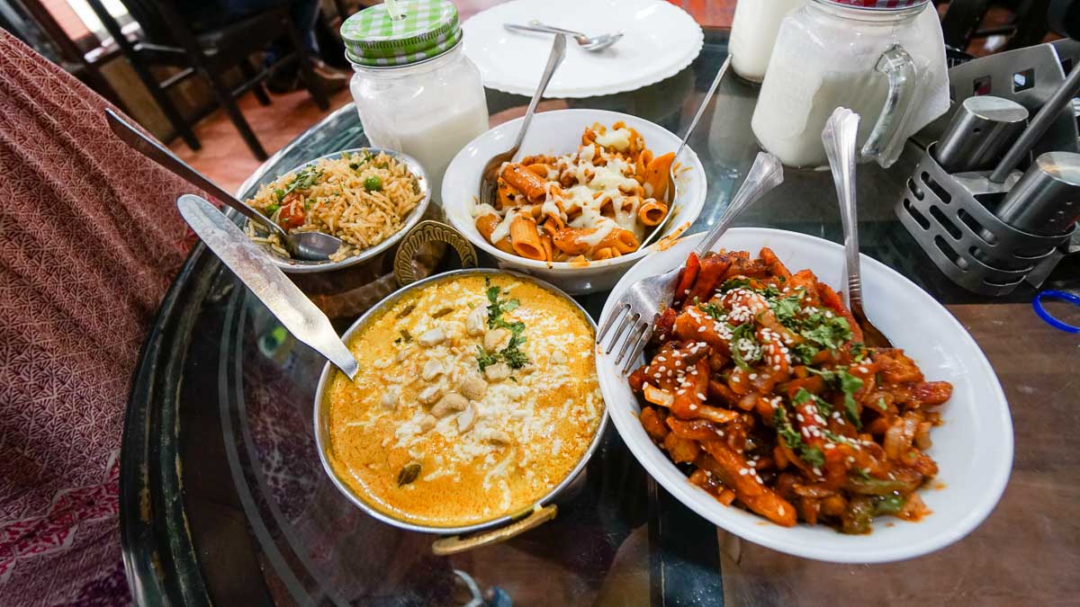 Food at Sheroes Hangout Agra - 1 week india itinerary