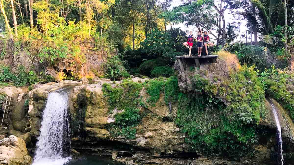 Goa Pindul waterfall and platform - Yogyakarta Itinerary