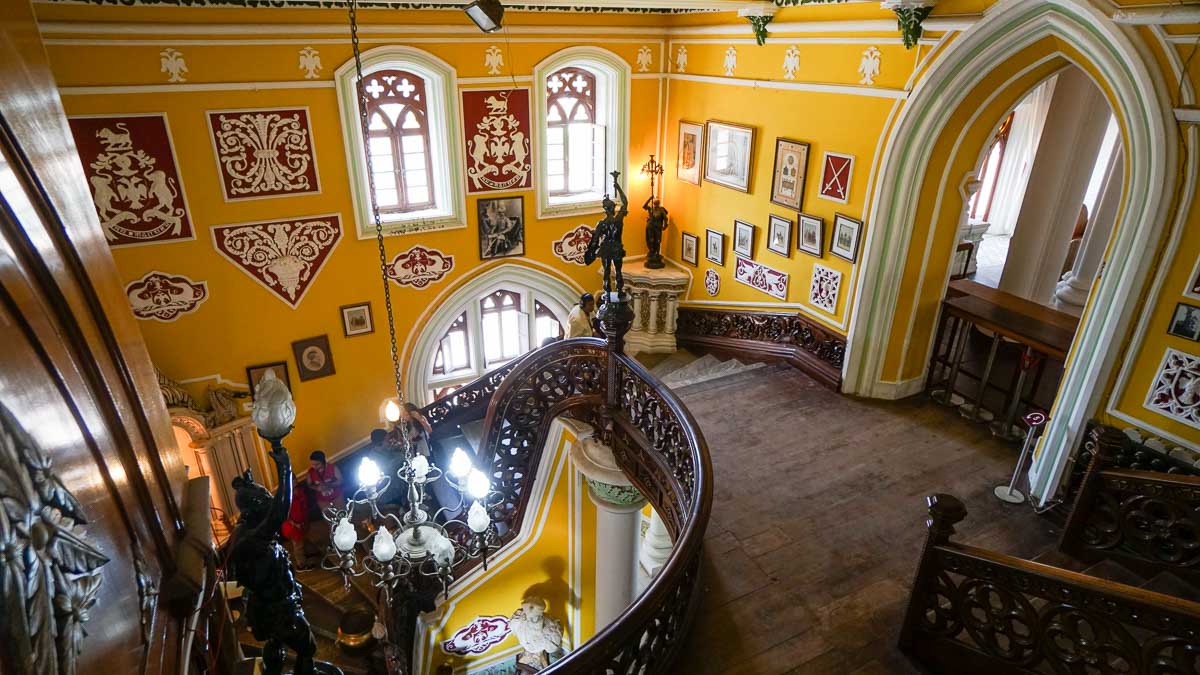 Bangalore Palace stairway - India Itinerary 