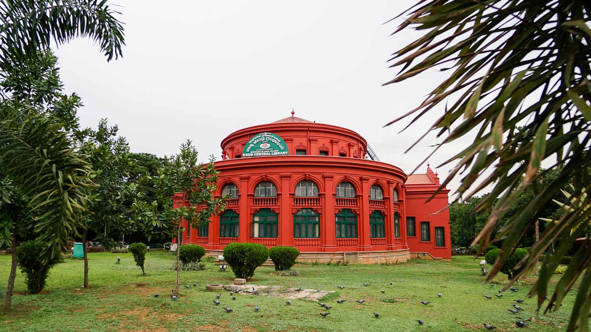 Bangalore Iconic Red Buildng - The State Central Library - India Itinerary