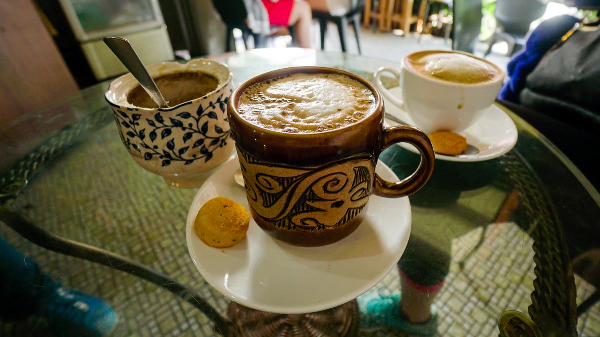 Coffee mugs at Black Bean - Kuching Itinerary