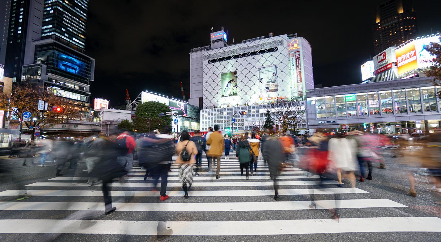 Shibuya Crossing at night