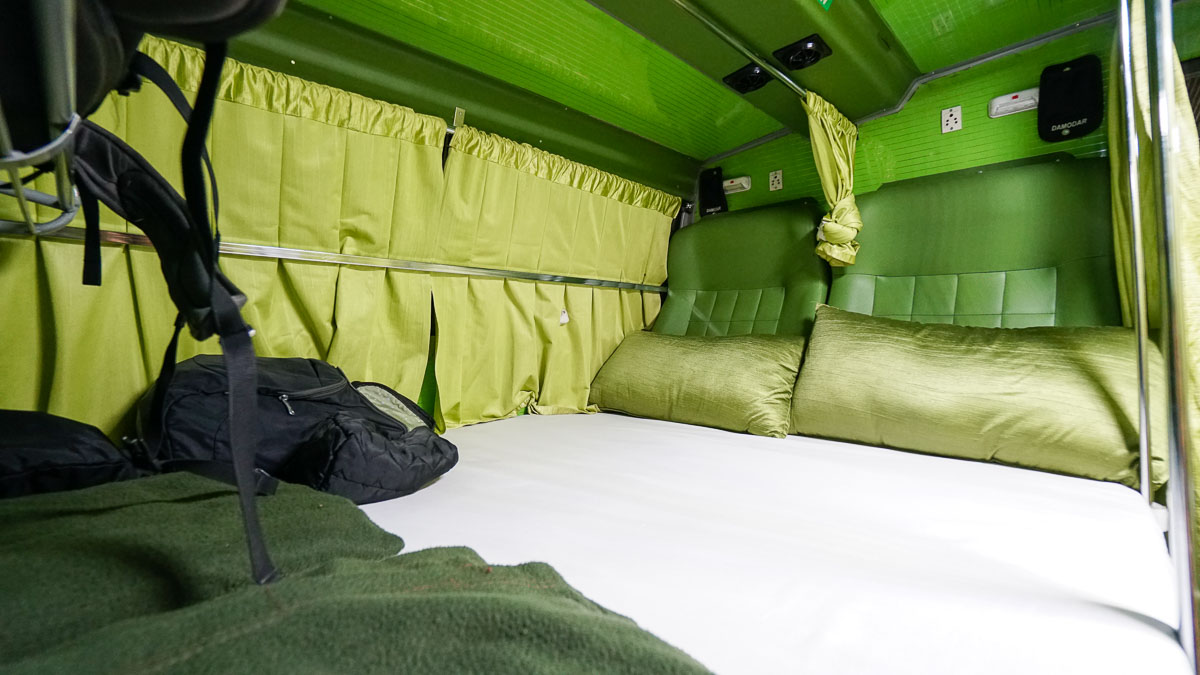 Green Travels Sleeper bus from Bangalore to Hampi - India Itinerary