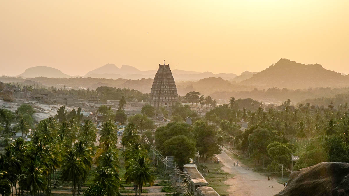 Hampi Sunset view from Matanga Hill -Karnataka India Itinerary