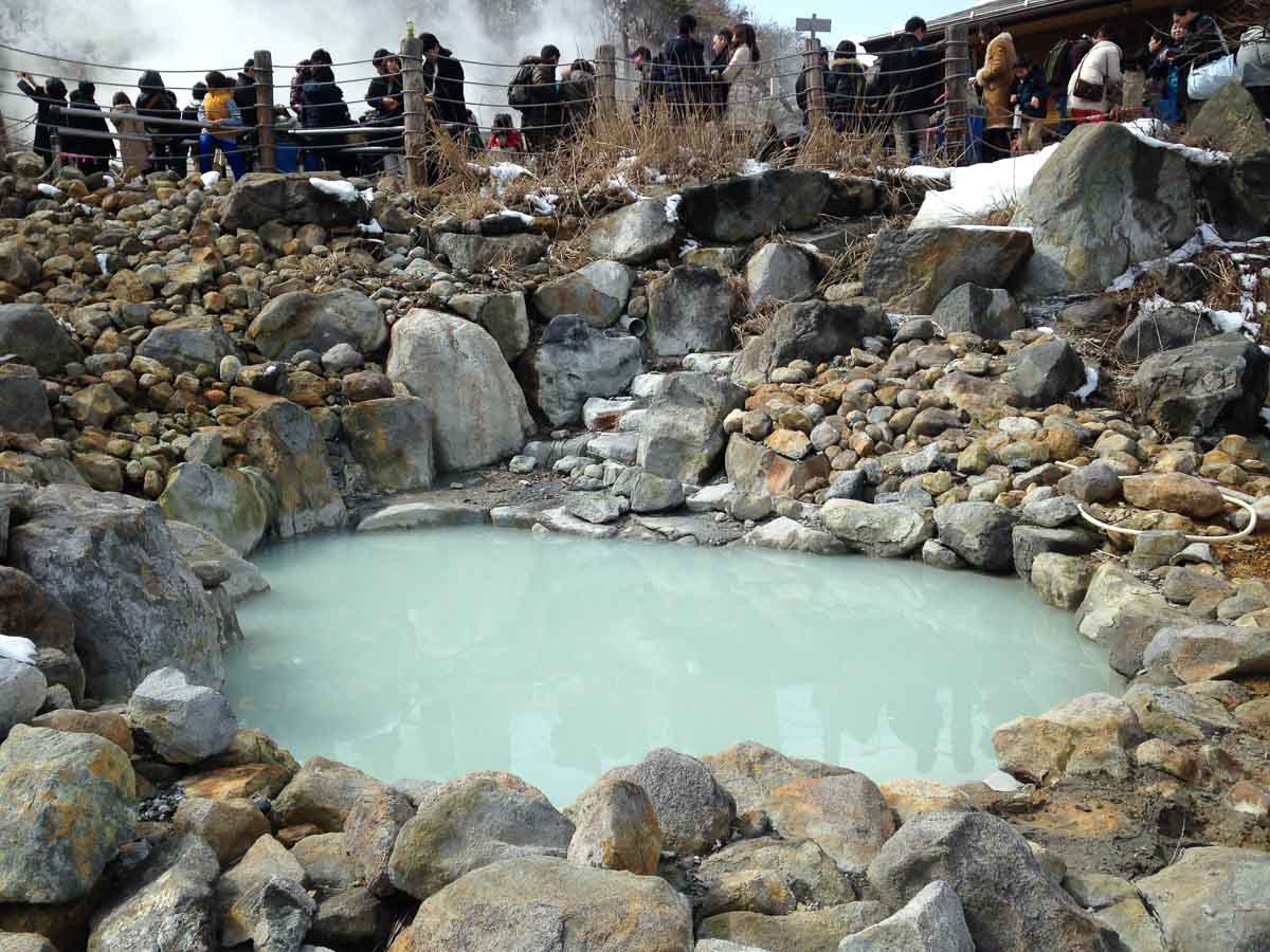 Hot spring at Owakudani - Hakone Day Trip From Tokyo